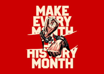 MAKE EVERY MONTH BLACK HISTORY MONTH t shirt designs for sale