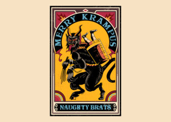 MERRY KRAMPUS t shirt designs for sale