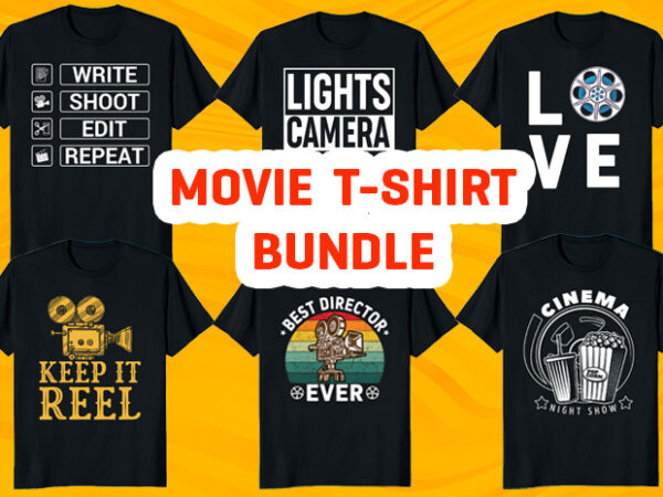 Movie-cinema t-shirt bundle