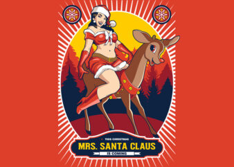 MRS SANTA CLAUS t shirt designs for sale