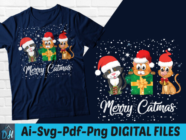 Merry catmas t-shirt design, merry catmas svg, merry catmas png, merry christmas shirt, christmas tshirt, unisex merry catmas t shirt, cat lovers merry christmas t shirt, funny christmas tshirt, christmas