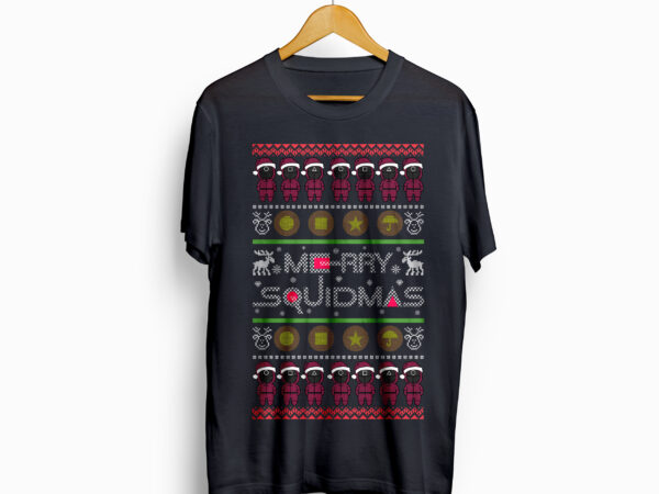 Merry squidmas, squid games, squid game vector t-shirt design, squid santa claus, korean drama, ugly sweater design, christmas design Merry squidmas, squid games, squid game vector t-shirt design, squid santa claus, korean drama, ugly sweater design, christmas design