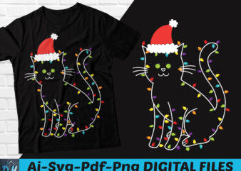 Cat christmas light funny, cat lover christmas shirt, Christmas SVG, Christmas Tree Lights, Merry Christmas Dress shirt, My Funny Christmas Cat shirt, Christmas Cat funny shirt