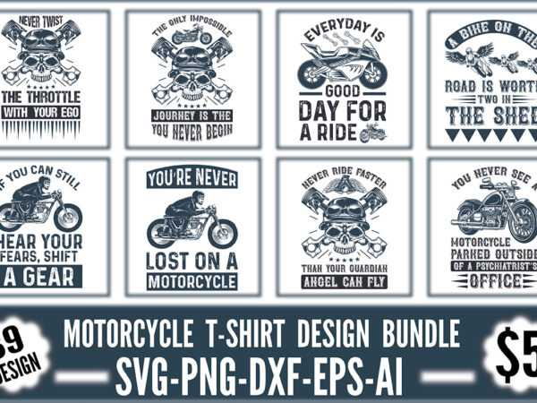 Motorcycle t-shirt design bundle