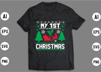 Christmas T shirt Design Template