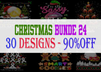 Christmas Bundle 24 – 30 designs – 90% OFF