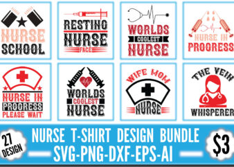 Nurse T-shirt Design Bundle