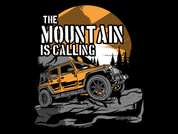 Off road mountain is calling t shirt design online