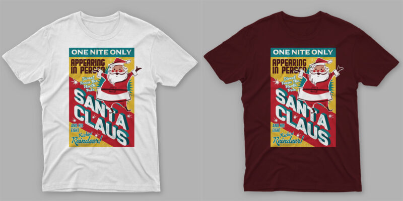 t-shirt vector BEST EVER CHRISTMAS BUNDLE - Santa VS Krampus
