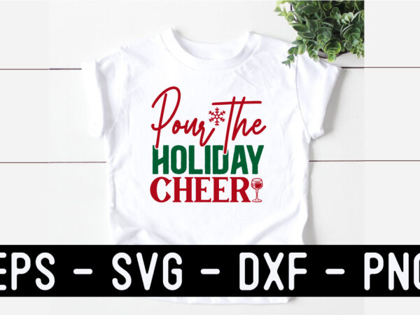 Christmas wine svg t shirt design template