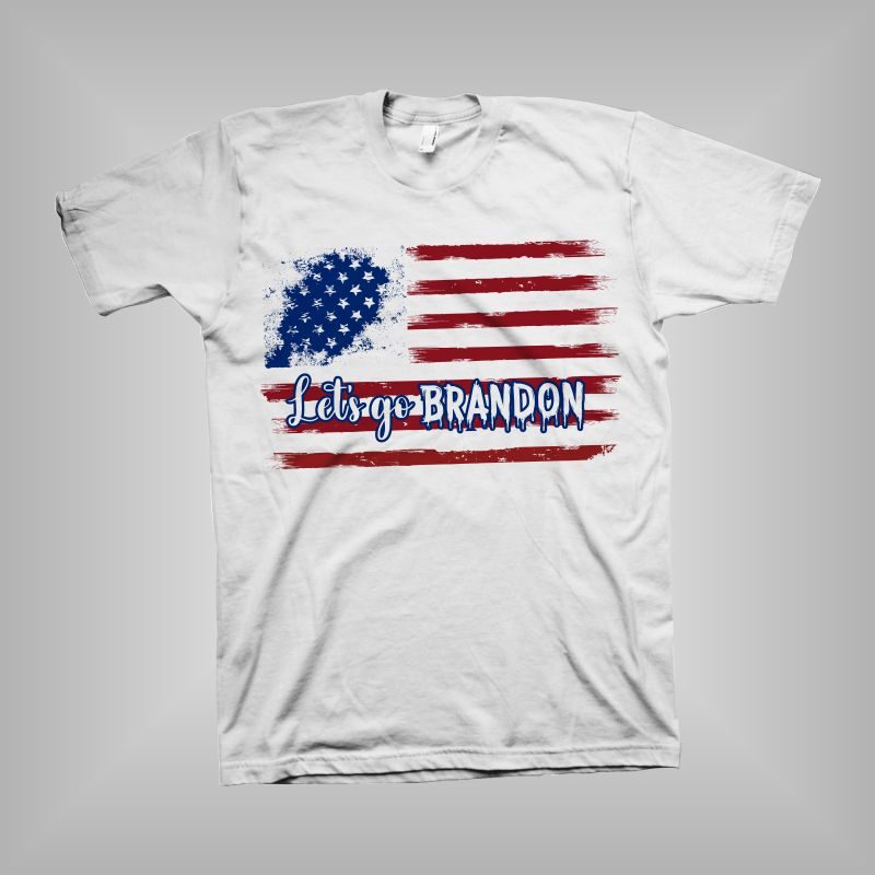 Let's Go Brandon Shirt For Men Or Women Conservative Anti Liberal Patriotic FJB Funny Sarcastic Vintage US Flag Republican T-Shirt