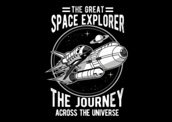 SPACE EXPLORER t shirt template vector