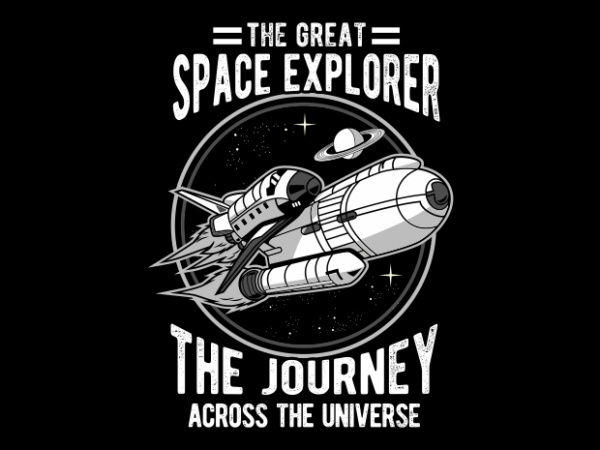 Space explorer t shirt template vector