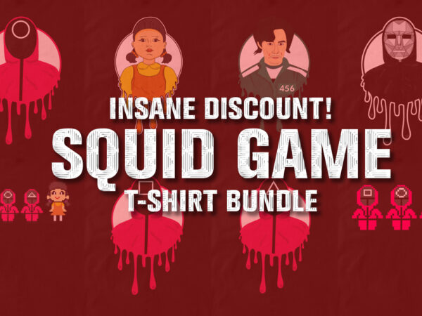 Squid game, t-shirt bundle, korean drama, free mockups