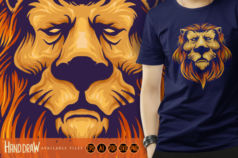 Cool Head Lion Logo Mascot ClipArt