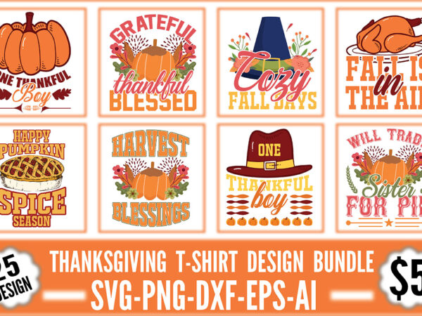 Thanksgiving t-shirt design bundle