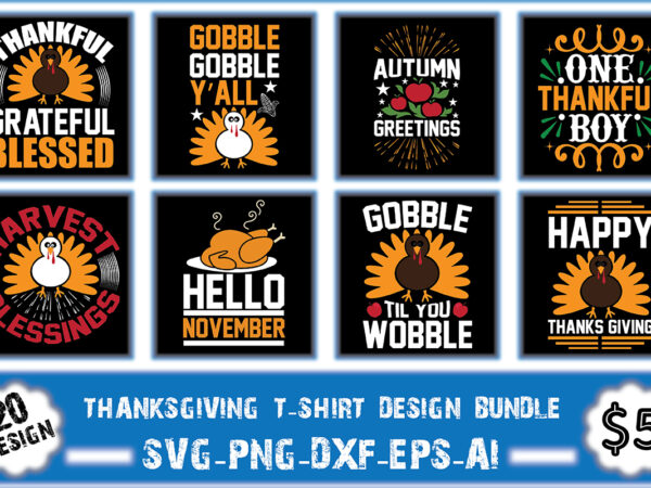 Thanksgiving t-shirt design bundle