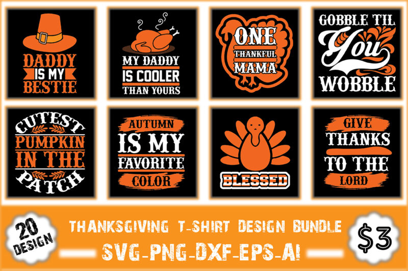 Thanksgiving T-shirt Design Bundle