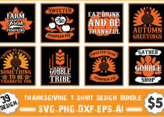 Thanksgiving T-shirt Design Bundle