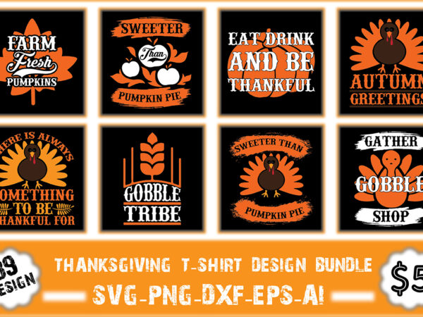 Thanksgiving t-shirt design bundle