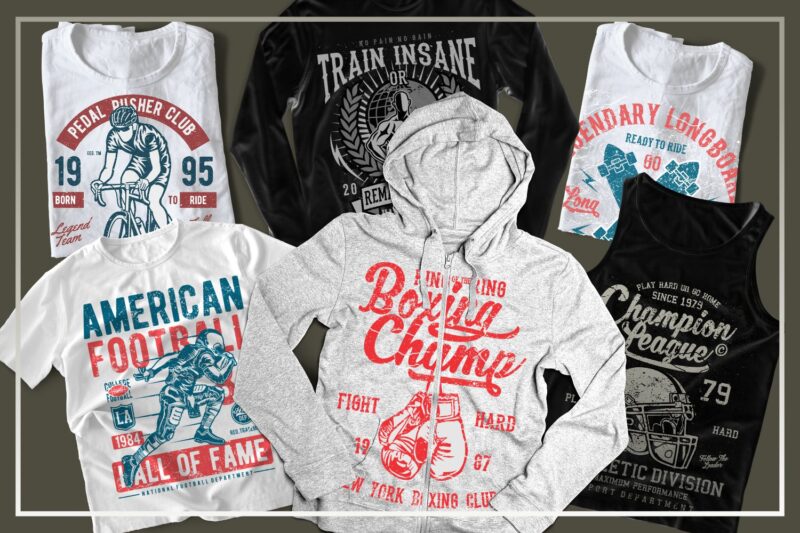t-shirt vector 500 Tshirt Designs BUNDLE