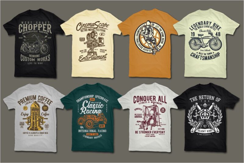 t-shirt vector 500 Tshirt Designs BUNDLE