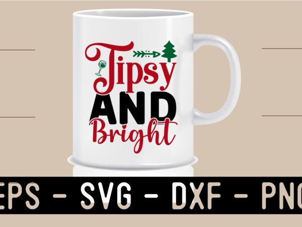 Christmas svg mug design template