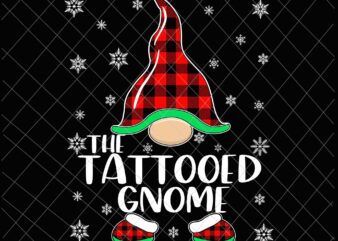 The Tattooed Gnome Svg, Gnome Buffalo Plaid Christmas Svg, Christmas Gnomies Svg, Funny Christmas