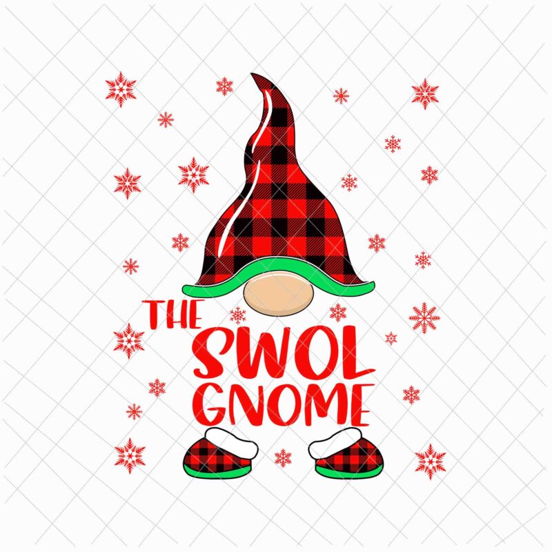 The Swol Gnome Svg, Gnome Buffalo Plaid Christmas Svg, Christmas Gnomies Svg, Funny Christmas