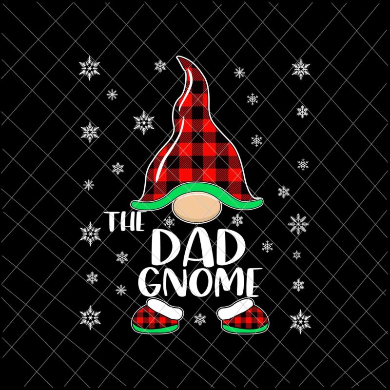The Dad Gnome Svg, Gnome Buffalo Plaid Christmas Svg, Christmas Gnomies Svg, Christmas Gnome Svg