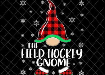 The Field Hockey Gnome Svg, Gnome Buffalo Plaid Christmas Svg, Christmas Gnomies Svg, Christmas Gnome Svg t shirt designs for sale