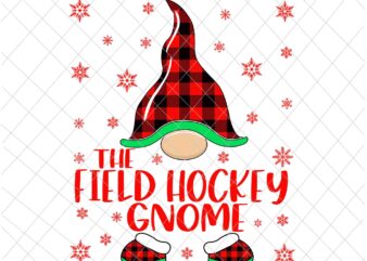 The Field Hockey Gnome Svg, Gnome Buffalo Plaid Christmas Svg, Christmas Gnomies Svg, Christmas Gnome Svg t shirt designs for sale
