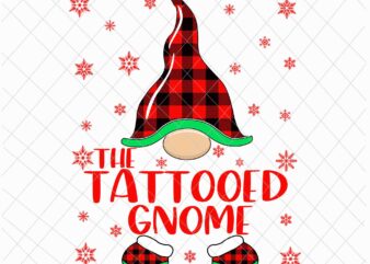 The Tattooed Gnome Svg, Gnome Buffalo Plaid Christmas Svg, Christmas Gnomies Svg, Funny Christmas