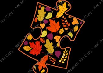 Autism Awareness Png, Fall Leaf Autumn Png, Thanksgiving Puzzle Piece Png, Thanksgiving Png, Thanksgiving Day Png t shirt vector