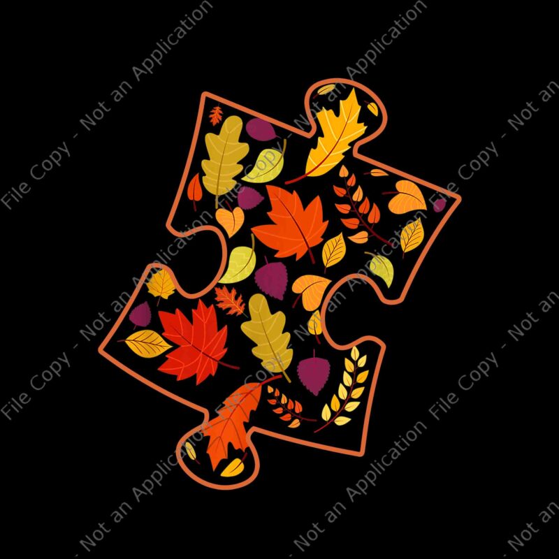 Autism Awareness Png, Fall Leaf Autumn Png, Thanksgiving Puzzle Piece Png, Thanksgiving Png, Thanksgiving Day Png