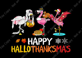 Flamingo Happy HalloThanksmas Png, Funny Halloween Thanksgiving, Flamigo Thanksgiving Png, Thanksgiving Day Png