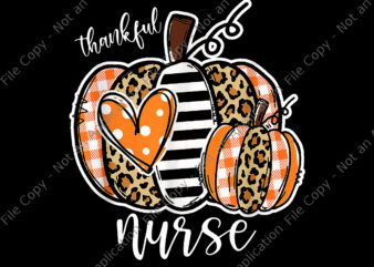 Thankful Nurse Leopard Plaid Pumpkin Png, Thanksgiving Day Nurse Png, Thanksgiving Day Png, Nurse Thanksgiving Png t shirt designs for sale