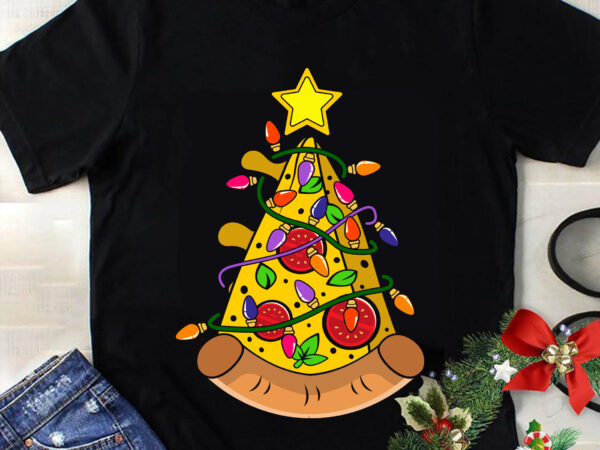 Pizza christmas tree lights svg, pizza christmas svg, christmas svg, tree christmas svg, tree svg, santa svg, merry christmas svg t shirt illustration