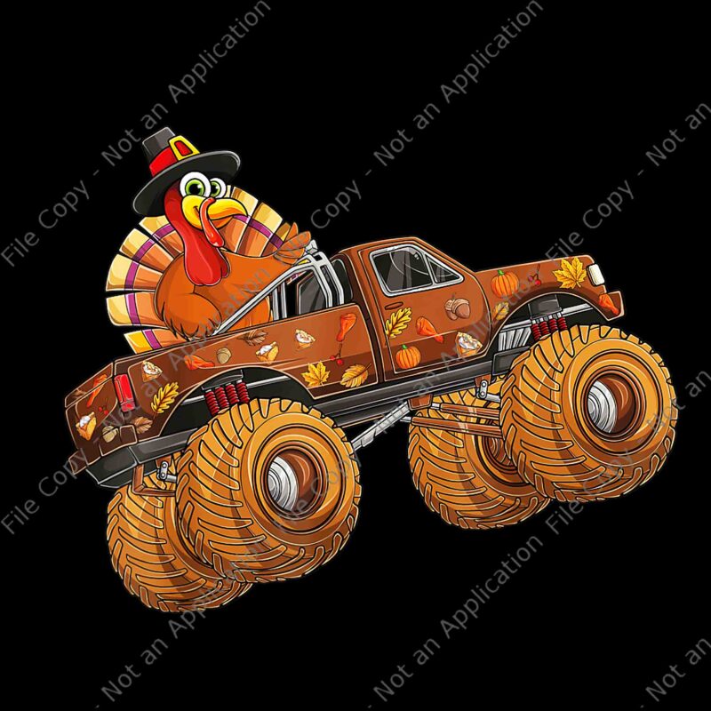 Thanksgiving Turkey Day Riding Monster Truck Png, Thanksgiving Png, Turkey Png, Turkey Riding Monster Truck Png, Turkey Day Png