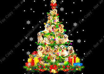 Dog Lover Golden Retriever Christmas Tree Png, Dog Tree Xmas, Dog Christmas Png, Christmas Png, Dog Png, Golden Retriever Tree Png