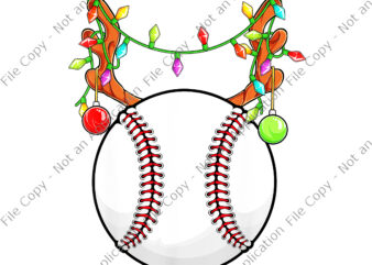 Baseball Ball Reindeer Christmas Png, Reindeer Christmas Png, Reindeer Png, Christmas Png, Santa Png, Light Christmas Png