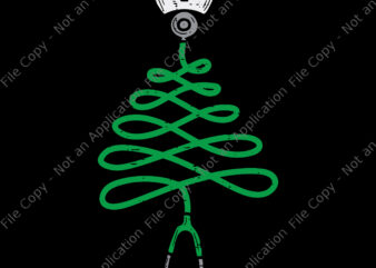 Stethoscope Christmas Tree Nurse Christmas Svg, Nurse Tree Christmas Svg, Christmas Svg, Tree Christmas Svg t shirt template vector
