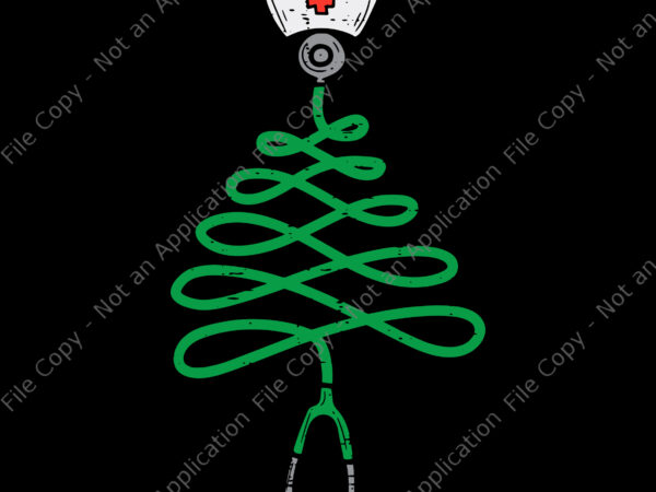Stethoscope christmas tree nurse christmas svg, nurse tree christmas svg, christmas svg, tree christmas svg t shirt template vector