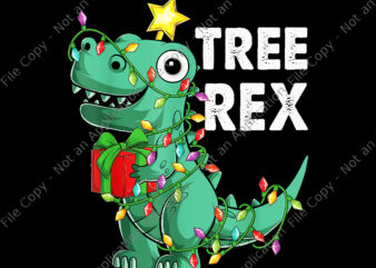 Tree Rex Christmas Png, Kids Christmas Dinosaur Tree Rex Png, Christmas Dinosaur Png, Christmas Png t shirt designs for sale