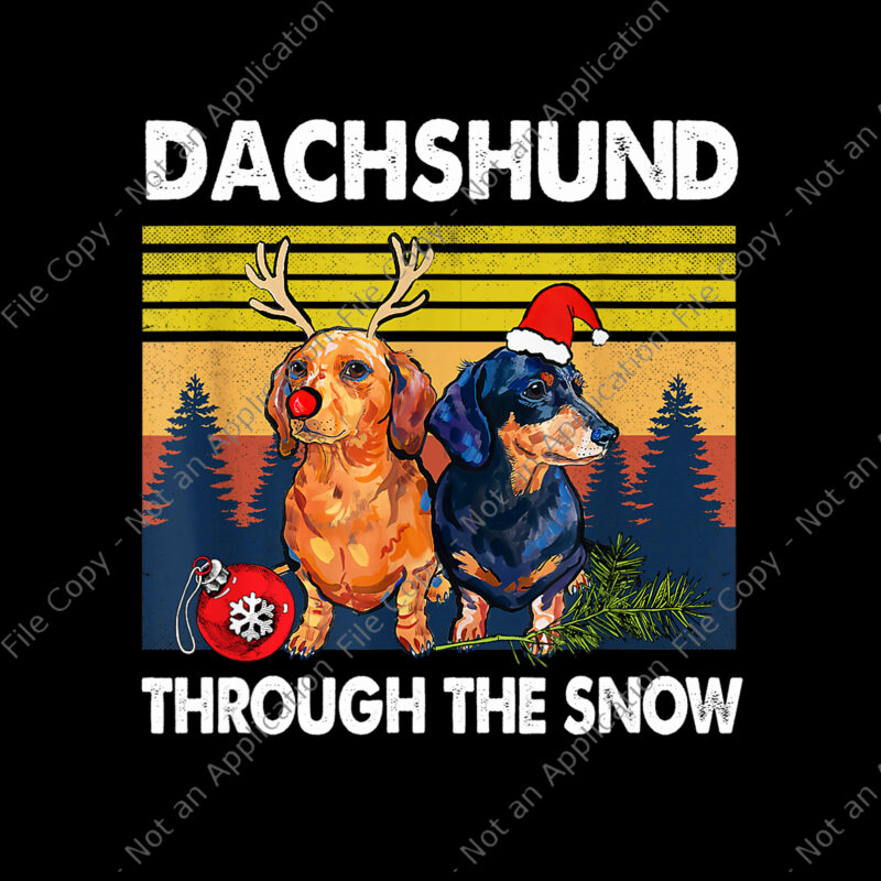Dachshund Through The Snow Dog Png, Merry Christmas Png, Dog Christmas Png, Christmas Png, Santa Png