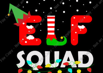 Elf Squad Christmas Svg, Elf Squad Svg, Christmas Svg, Lights Christmas Svg, Hat Santa Svg vector clipart