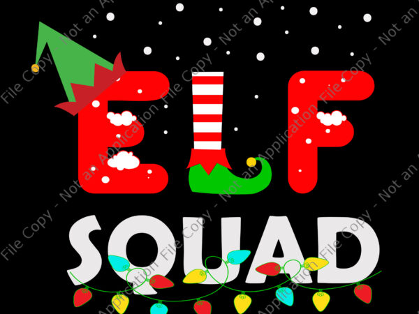 Elf squad christmas svg, elf squad svg, christmas svg, lights christmas svg, hat santa svg vector clipart