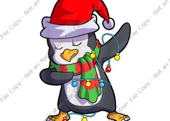 Dabbing Penguin Christmas Png, Penguin Santa, Penguin Christmas Png, Christmas Png t shirt vector illustration