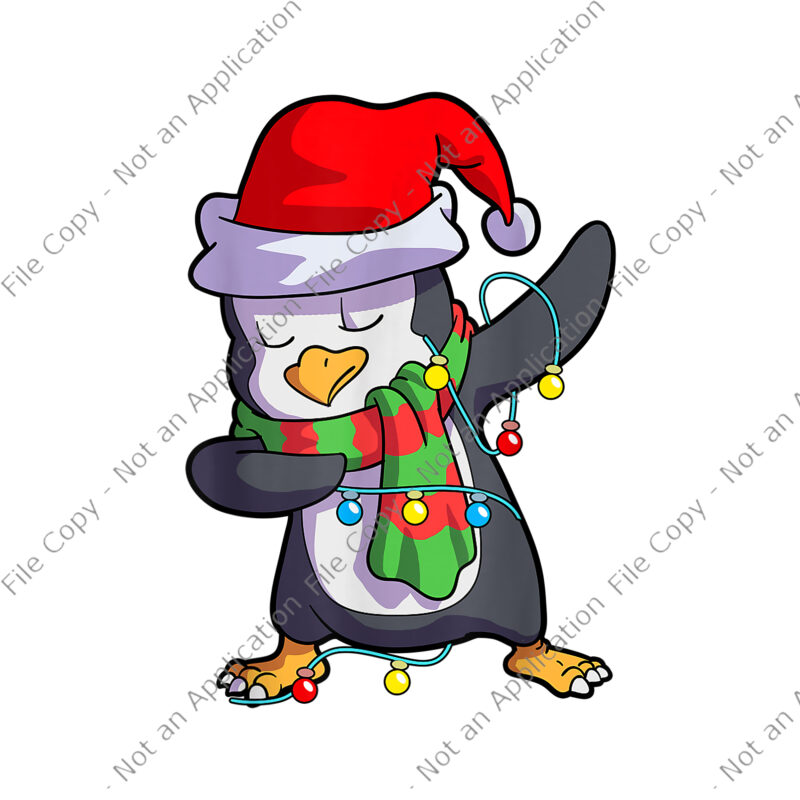 Dabbing Penguin Christmas Png, Penguin Santa, Penguin Christmas Png, Christmas Png
