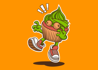 ZOMBIE MUFFIN CARTOON t shirt graphic design